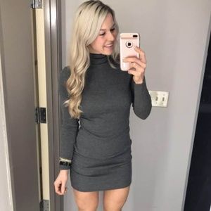 Turtle neck mini dress